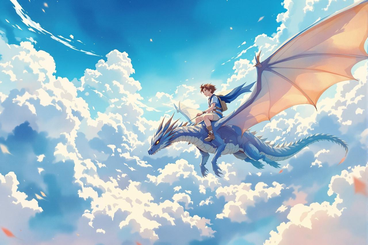 动漫解说高能追番：青空之下 - 少年与龙的天空冒险